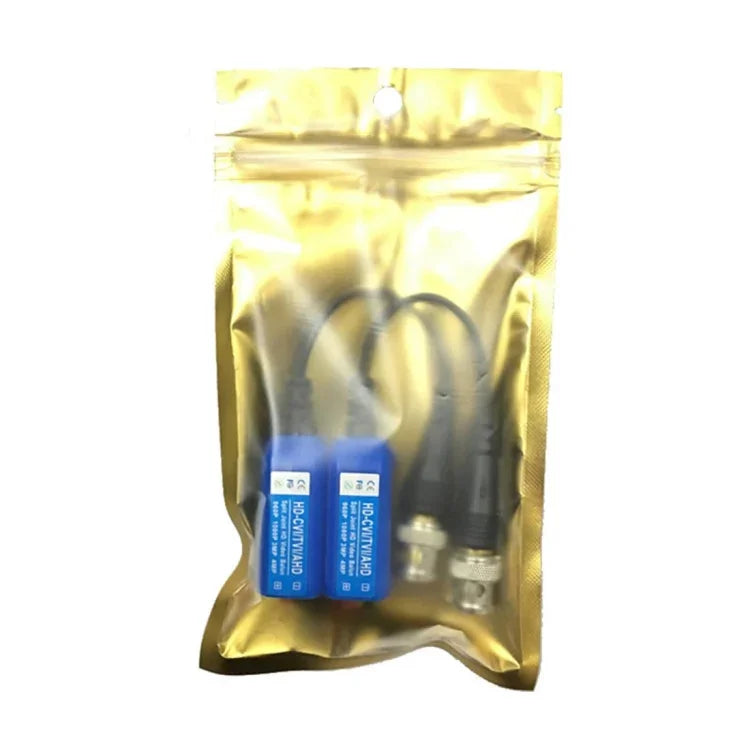 2 UN Anpwoo 210C Balun de Vídeo Passivo Tipo Sem Parafuso para Coaxial HD-CVI/AHD/TVI 1CH, Balun de Vídeo