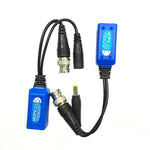 2 PCS Anpwoo 500PV Balun de Energia + Vídeo 2 em 1 Passivo Spliceável HD-CVI/AHD/TVI Transceptor Trançado, 500PV