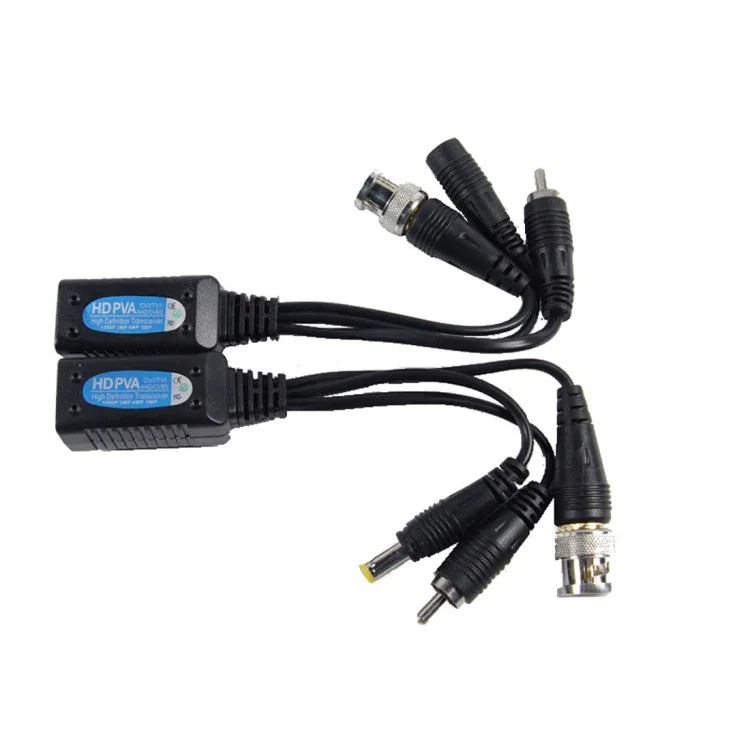 2 UN Anpwoo 500PVA Balun 3 em 1 Energia + Vídeo + Áudio Passivo HD-CVI/AHD/TVI, 500PVA