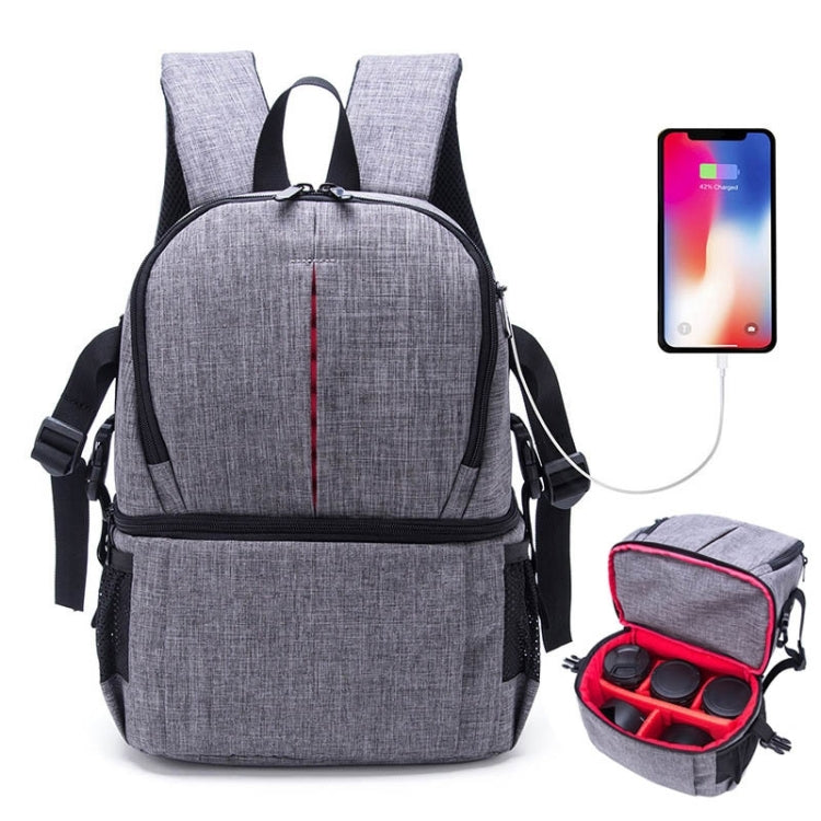 Mochila de Ombro Impermeável Multifuncional em Nylon com Almofada Amortecedora para Câmara para Câmaras DSLR Nikon Canon