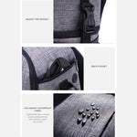 Mochila de Ombro Impermeável Multifuncional em Nylon com Almofada Amortecedora para Câmara para Câmaras DSLR Nikon Canon
