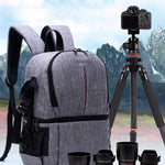 Mochila de Ombro Impermeável Multifuncional em Nylon com Almofada Amortecedora para Câmara para Câmaras DSLR Nikon Canon