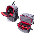 Mochila de Ombro Impermeável Multifuncional em Nylon com Almofada Amortecedora para Câmara para Câmaras DSLR Nikon Canon
