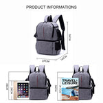 Mochila de Ombro Impermeável Multifuncional em Nylon com Almofada Amortecedora para Câmara para Câmaras DSLR Nikon Canon