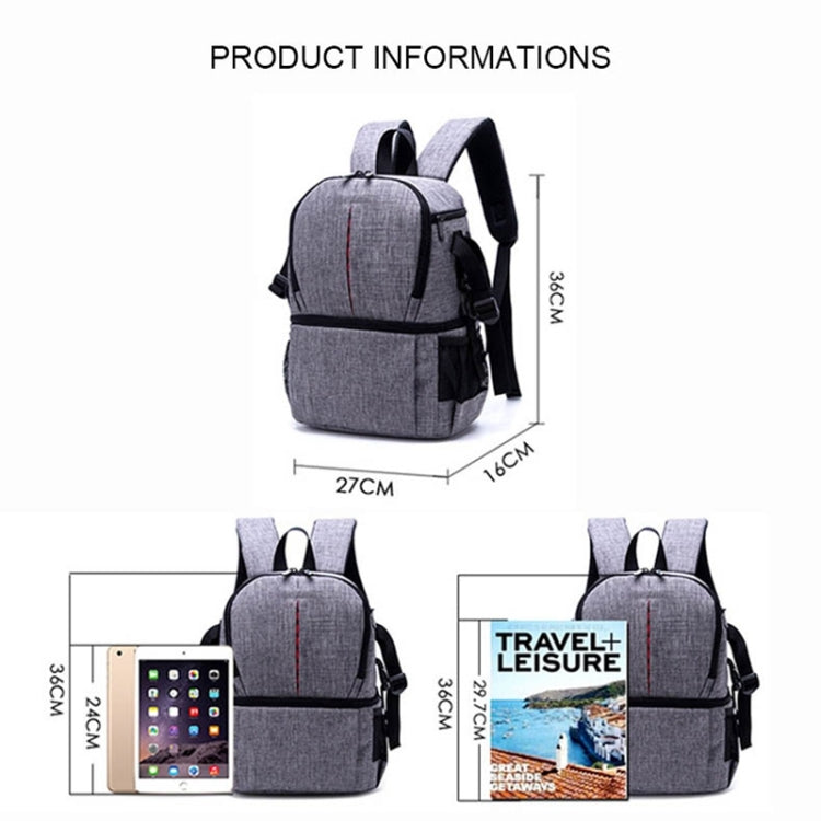 Mochila de Ombro Impermeável Multifuncional em Nylon com Almofada Amortecedora para Câmara para Câmaras DSLR Nikon Canon