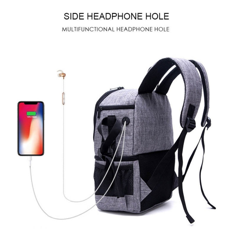 Mochila de Ombro Impermeável Multifuncional em Nylon com Almofada Amortecedora para Câmara para Câmaras DSLR Nikon Canon