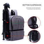 Mochila de Ombro Impermeável Multifuncional em Nylon com Almofada Amortecedora para Câmara para Câmaras DSLR Nikon Canon