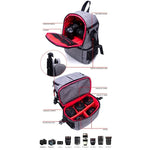 Mochila de Ombro Impermeável Multifuncional em Nylon com Almofada Amortecedora para Câmara para Câmaras DSLR Nikon Canon