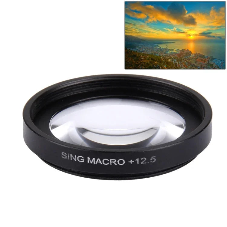 Filtro Macro Profissional JUNESTAR 37mm 12.5X + Tampa Protetora para Lente para GoPro & Xiaomi Xiaoyi Yi Câmara de Ação Sport, Lente Macro 12.5X