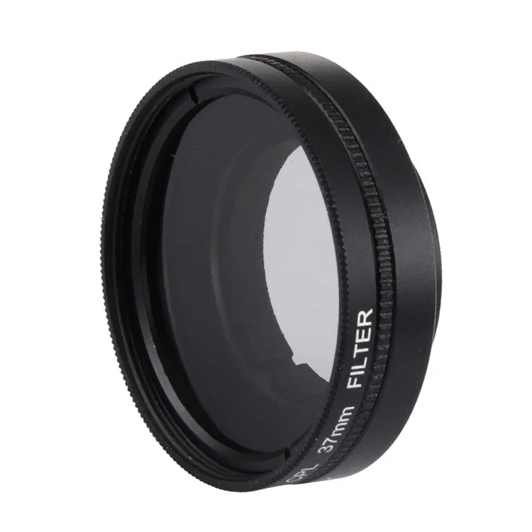 JUNESTAR para Câmara de Ação Xiaomi Xiaoyi Yi II 4K Sport Filtro CPL Profissional 37mm + Tampa Protetora para Lente, Filtro CPL + Tampa para Lente