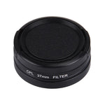 JUNESTAR para Câmara de Ação Xiaomi Xiaoyi Yi II 4K Sport Filtro CPL Profissional 37mm + Tampa Protetora para Lente, Filtro CPL + Tampa para Lente
