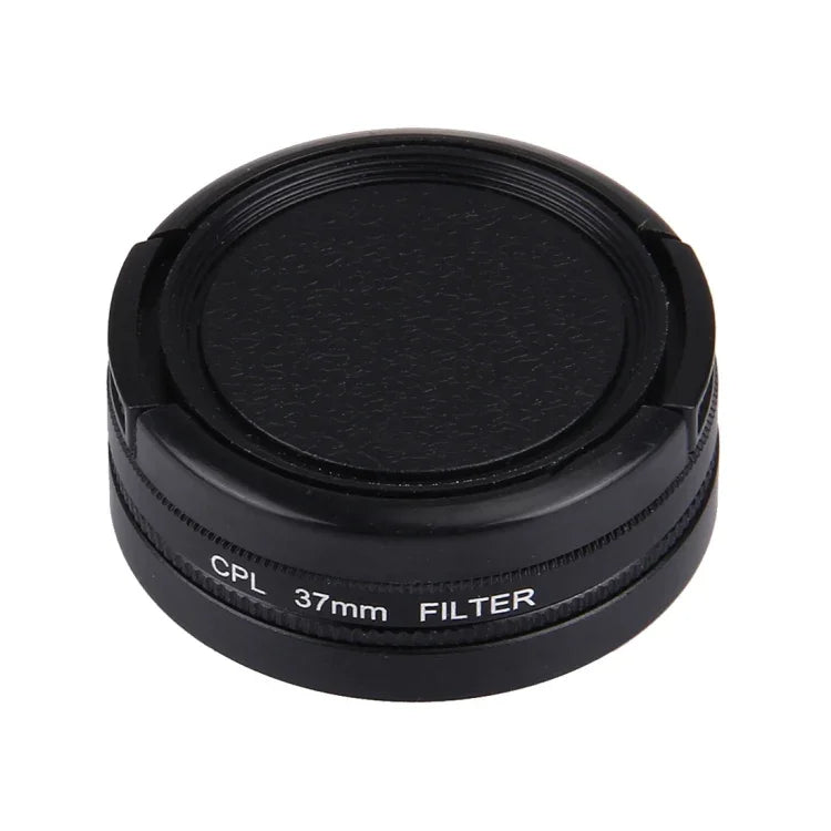 JUNESTAR para Câmara de Ação Xiaomi Xiaoyi Yi II 4K Sport Filtro CPL Profissional 37mm + Tampa Protetora para Lente, Filtro CPL + Tampa para Lente