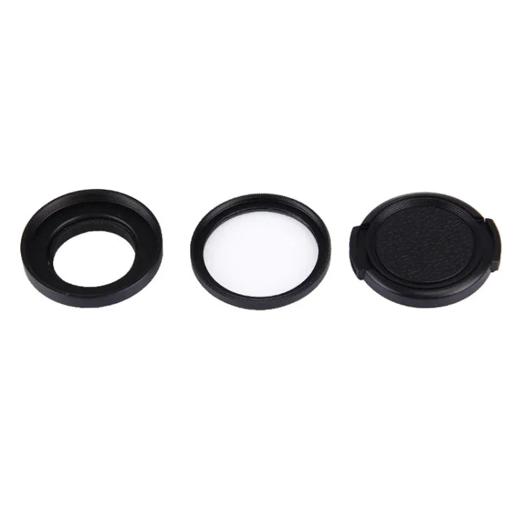 JUNESTAR para Câmara de Ação Xiaomi Xiaoyi Yi II 4K Sport Filtro UV Profissional 37mm + Tampa Protetora para Lente, Filtro UV + Tampa para Lente