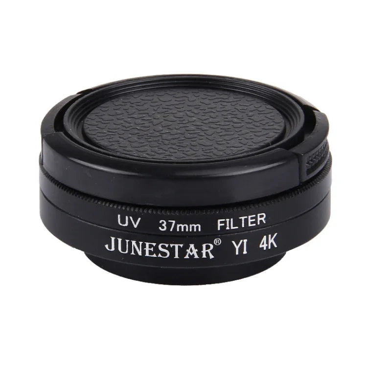 JUNESTAR para Câmara de Ação Xiaomi Xiaoyi Yi II 4K Sport Filtro UV Profissional 37mm + Tampa Protetora para Lente, Filtro UV + Tampa para Lente