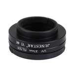 JUNESTAR para Câmara de Ação Xiaomi Xiaoyi Yi II 4K Sport Filtro UV Profissional 37mm + Tampa Protetora para Lente, Filtro UV + Tampa para Lente