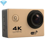 F60 Ecrã de 2.0 polegadas Câmara de Ação Desportiva WiFi com Lente Grande Angular de 170 Graus e Caixa Impermeável, Suporta Cartão Micro SD de 64GB, F60 (Amarelo), F60 (Branco), F60 (Prateado), F60 (Magenta), F60 (Azul), F60 (Dourado), F60 (Preto)