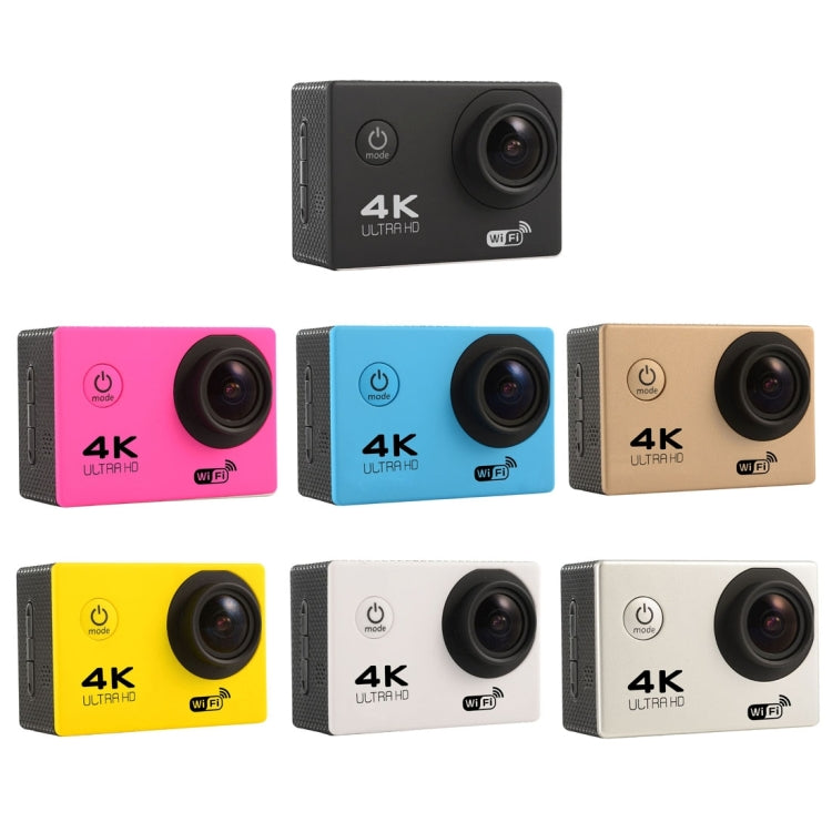 F60 Ecrã de 2.0 polegadas Câmara de Ação Desportiva WiFi com Lente Grande Angular de 170 Graus e Caixa Impermeável, Suporta Cartão Micro SD de 64GB, F60 (Amarelo), F60 (Branco), F60 (Prateado), F60 (Magenta), F60 (Azul), F60 (Dourado), F60 (Preto)