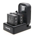 Carregador Duplo de Baterias + Carregador de Comando Remoto com Cabo USB para GoPro HERO7 Black /6 /5 (AHDBT-501), Baterias não incluídas, Carregador de Bateria+Comando Remoto