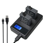 Carregador de Ecrã LCD para Duas Baterias AHDBT-501 para GoPro HERO5 com Indicador de Capacidade de Carga, Para GoPro HERO5