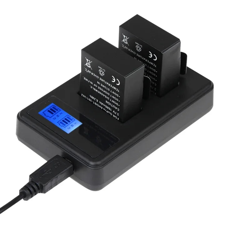 Carregador de Ecrã LCD para Duas Baterias AHDBT-501 para GoPro HERO5 com Indicador de Capacidade de Carga, Para GoPro HERO5