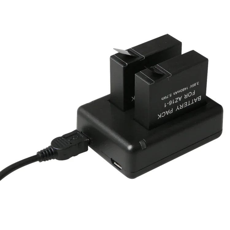 Carregador USB Duplo de Baterias para Câmara Digital BC-AZ16 para Xiaomi Xiaoyi II 4K, Para Xiaomi Xiaoyi II 4K