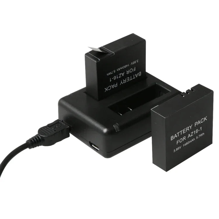 Carregador USB Duplo de Baterias para Câmara Digital BC-AZ16 para Xiaomi Xiaoyi II 4K, Para Xiaomi Xiaoyi II 4K