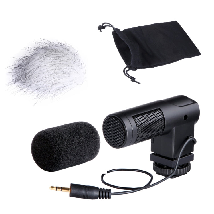 Microfone Condensador Estéreo X/Y BOYA BY-V01 com Suporte Anti-choque Integrado, Montagem Cold-shoe e Para-brisas para Smartphones, Câmaras DSLR e Câmaras de Vídeo, BY-V01