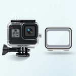 Caixa Impermeável 45m + Tampa Traseira Tátil para GoPro HERO8 Black, Caixa + Tampa Tátil para GoPro8