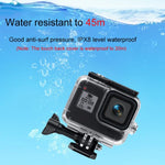 Caixa Impermeável 45m + Tampa Traseira Tátil para GoPro HERO8 Black, Caixa + Tampa Tátil para GoPro8