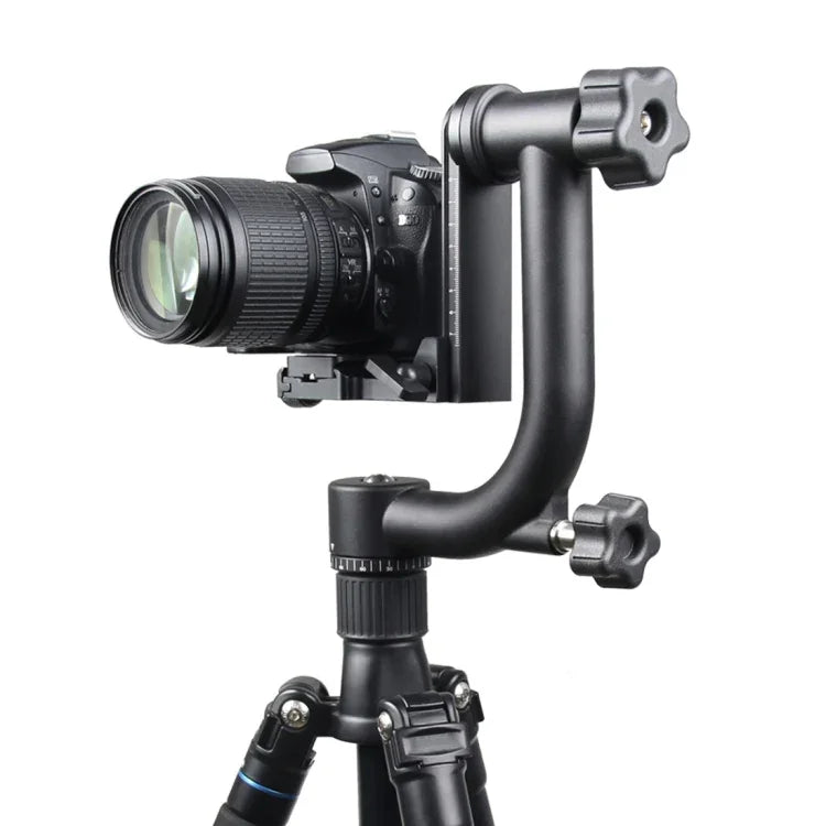 Cabeça de Tripé Gimbal Horizontal 360 Graus YELANGU para DV Doméstico e Câmaras SLR, YLG0401E
