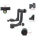 Cabeça de Tripé Gimbal Horizontal 360 Graus YELANGU para DV Doméstico e Câmaras SLR, YLG0401E
