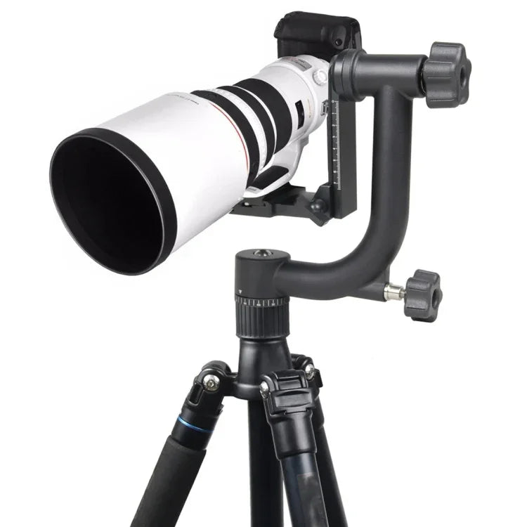 Cabeça de Tripé Gimbal Horizontal 360 Graus YELANGU para DV Doméstico e Câmaras SLR, YLG0401E