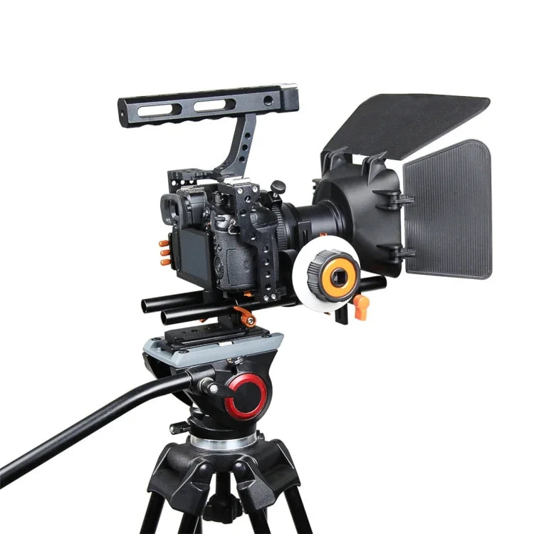 Conjunto de Gaiola YELANGU YLG1105A A7 Inclui Gaiola para Câmara de Vídeo Estabilizadora / Follow Focus / Matte Box para Sony GH4 / A7S / A7 / A7R / A72 / A7RII / A7SII / A6000 / A6500 / A6300 / A7R3 / A7S3 / A7R4