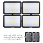 YELANGU YLG0504B 204 LEDs 1000LM 3300-5600K Luz de Estúdio Dimerizável Sem Polarização Luz de Vídeo e Fotografia para Câmaras Canon, Nikon, DSLR, 204 LEDs