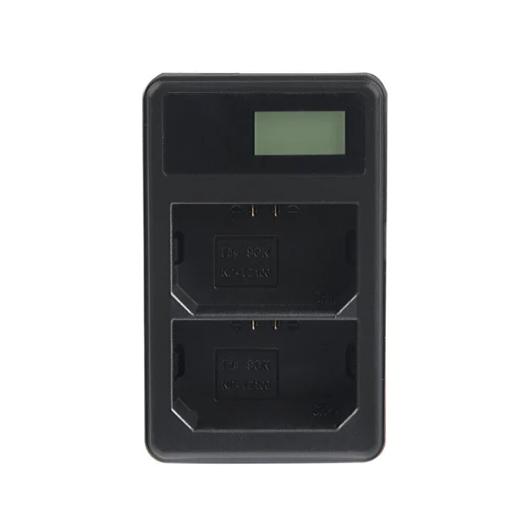 Carregador de Bateria Digital de Duplo Canal com Ecrã LCD e Porta USB para Bateria Sony NP-FZ100, Compatível com Sony A9 (ILCE-9), Dupla Bateria NP-FZ100