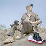 Carregador de Bateria Digital de Duplo Canal com Ecrã LCD e Porta USB para Bateria Sony NP-FZ100, Compatível com Sony A9 (ILCE-9), Dupla Bateria NP-FZ100