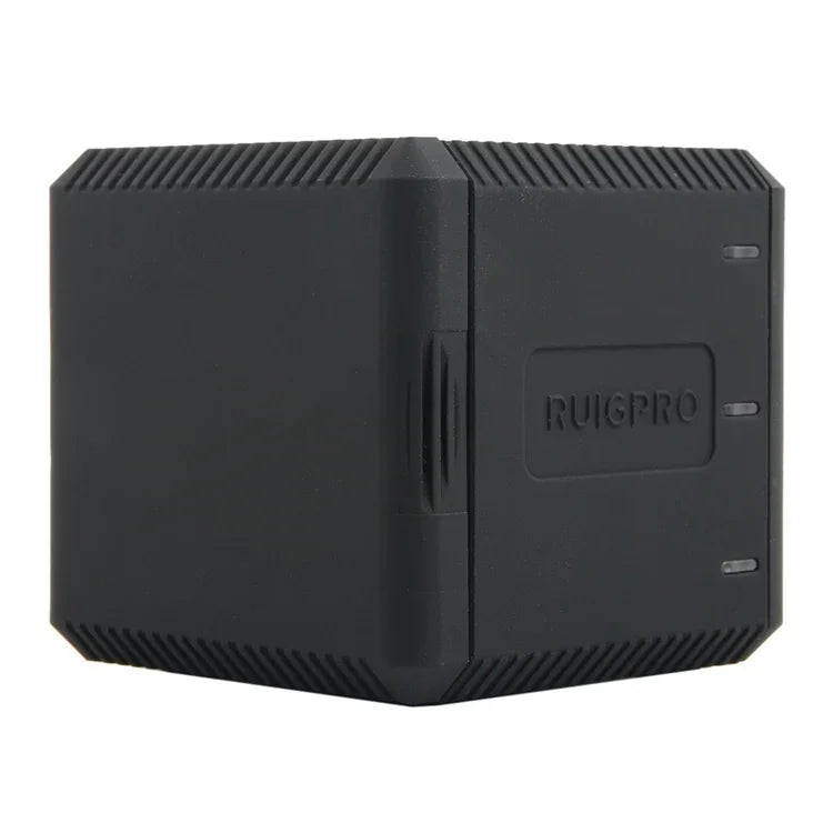 Caixa Carregadora RUIGPRO para Três Baterias USB com Cabo USB & Luz Indicadora LED para GoPro HERO6 /5