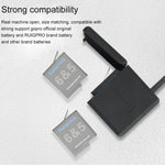 Caixa Carregadora RUIGPRO para Três Baterias USB com Cabo USB & Luz Indicadora LED para GoPro HERO6 /5