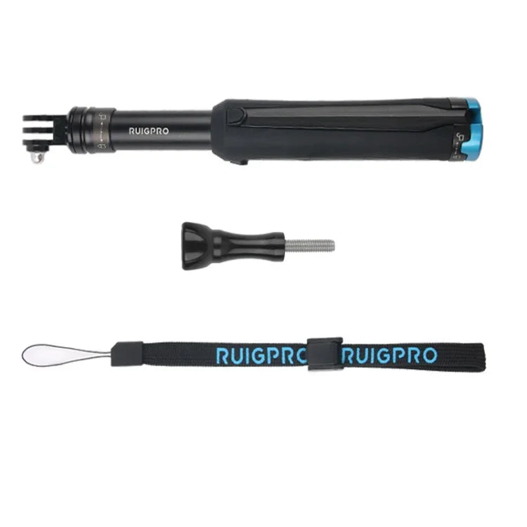 Suporte de Tripé Dobrável Portátil Bastão Selfie Monopé para GoPro, Insta360, DJI e Outras Câmaras de Ação, Comprimento: 23.5-81cm, RUIGPRO
