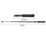 Suporte de Tripé Dobrável Portátil Bastão Selfie Monopé para GoPro, Insta360, DJI e Outras Câmaras de Ação, Comprimento: 23.5-81cm, RUIGPRO