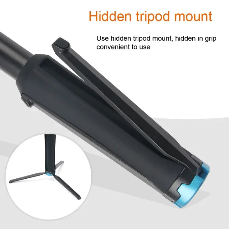 Suporte de Tripé Dobrável Portátil Bastão Selfie Monopé para GoPro, Insta360, DJI e Outras Câmaras de Ação, Comprimento: 23.5-81cm, RUIGPRO