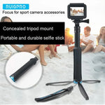 Suporte de Tripé Dobrável Portátil Bastão Selfie Monopé para GoPro, Insta360, DJI e Outras Câmaras de Ação, Comprimento: 23.5-81cm, RUIGPRO
