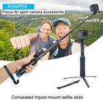 Suporte de Tripé Dobrável Portátil Bastão Selfie Monopé para GoPro, Insta360, DJI e Outras Câmaras de Ação, Comprimento: 23.5-81cm, RUIGPRO