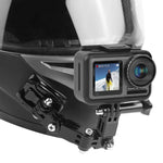Conjunto de Fixação Multi-Articulada Adesiva para Capacete de Ciclismo com Fecho J-Hook e Parafuso para GoPro, Insta360, DJI e Outras Câmaras de Ação, Kit para Capacete de Ciclismo