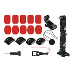 Conjunto de Fixação Multi-Articulada Adesiva para Capacete de Ciclismo com Fecho J-Hook e Parafuso para GoPro, Insta360, DJI e Outras Câmaras de Ação, Kit para Capacete de Ciclismo