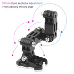 Conjunto de Fixação Multi-Articulada Adesiva para Capacete de Ciclismo com Fecho J-Hook e Parafuso para GoPro, Insta360, DJI e Outras Câmaras de Ação, Kit para Capacete de Ciclismo