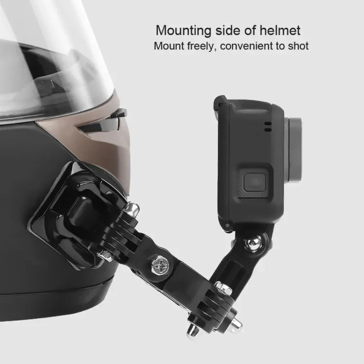 Conjunto de Fixação Multi-Articulada Adesiva para Capacete de Ciclismo com Fecho J-Hook e Parafuso para GoPro, Insta360, DJI e Outras Câmaras de Ação, Kit para Capacete de Ciclismo