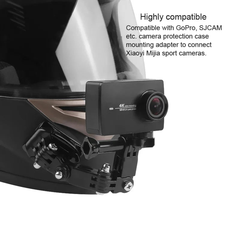 Conjunto de Fixação Multi-Articulada Adesiva para Capacete de Ciclismo com Fecho J-Hook e Parafuso para GoPro, Insta360, DJI e Outras Câmaras de Ação, Kit para Capacete de Ciclismo