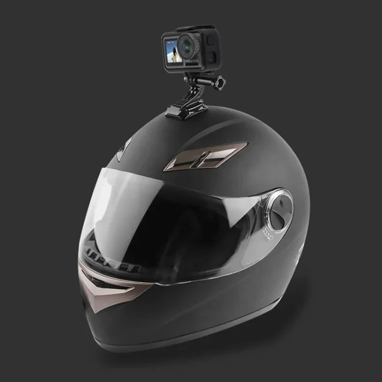 Conjunto de Fixação Multi-Articulada Adesiva para Capacete de Ciclismo com Fecho J-Hook e Parafuso para GoPro, Insta360, DJI e Outras Câmaras de Ação, Kit para Capacete de Ciclismo