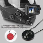 Conjunto de Fixação Multi-Articulada Adesiva para Capacete de Ciclismo com Fecho J-Hook e Parafuso para GoPro, Insta360, DJI e Outras Câmaras de Ação, Kit para Capacete de Ciclismo